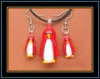 new murano glass necklace and earrings set