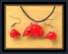 Wholesale new murano glass necklace and earrings set