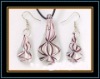 Wholesale new murano glass necklace and earrings set