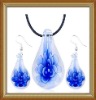 Wholesale drop glass jewelry set