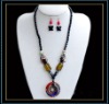 Wholesale hottest murano glass necklace and earring set
