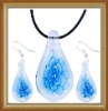 Wholesale drop glass jewelry set