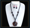 hottest murano glass necklace and earring set
