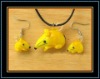 animal murano glass jewelry set
