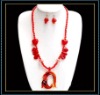 hottest murano glass necklace and earring set