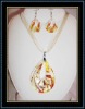 fashion lampwork glass jewelry set