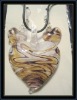 glass pendant and earrings jewelry set