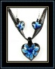 Wholesale glass pendant and earrings jewelry set