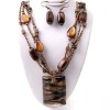 Wholesale murano glass necklace and earring set