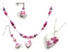 Wholesale murano glass necklace and earring set
