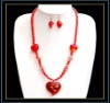 lampwork murano glass jewelry set