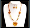 lampwork murano glass jewelry set