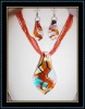 fashion lampwork glass jewelry set