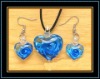 Wholesale heart glass jewelry set