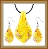 Wholesale fashion glass jewelry set