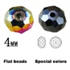 High quality plating color flat glass beads