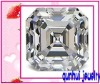 Wholesale beautiful white chamfering square shaped cz