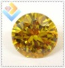 Wholesale midium yellow round shape corundum