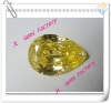 Wholesale AAA grade pear yellow cubic zirconia gems