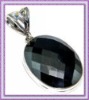 Wholesale oval shape black checker board CZ gems