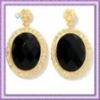 Wholesale oval shape black CZ gems