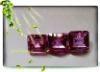 Wholesale Rouge red gemstone square cz