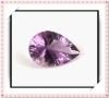 Pear Shape Fancy Cut Amethyst cz