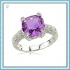 Wholesale Round Shape Amethyst CZ Gems