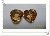 Wholesale champagne heart shape cz gems