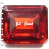 Wholesale garnet rectangle shape cz gems
