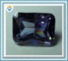 dark blue cubic zirconia gemstone