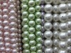 Wholesale solid color glossy shell pearl beads