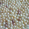 Wholesale white loose oval freshwater nature pearl