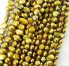 Wholesale 6-7mm yellow dyed baroque pearl necklace