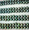 AAA 7.5-8.0mm beautiful peacock black freshwater button pearl