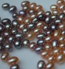 Wholesale pink and purple color rice loose pearl(8-9mm)