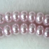 Wholesale Glass pearl beads-4*6mm flat round
