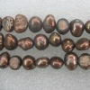 Wholesale wholesale 16" 6-7mm coffee smooth on both sides pearls loose strand