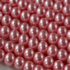 Wholesale Glass Pearls pink 8mm Round
