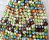 Wholesale multicolor pearls smooth on both sides loose pearls beads