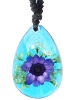 New fashion pendant--Real flower pendant-purple color