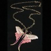 butterfly necklace silver necklace