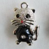 Wholesale fashion 3D cat pendant charm