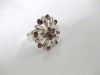 Wholesale rhinestone flower ring