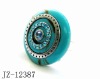 aqua bohemica crystal and turquoise channel setting alloy ring