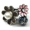 Wholesale alloy flower ring with epoxy