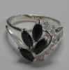 Wholesale Summer newest style black stone ring