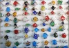 Wholesale Lot millefiori glass stone&Silver ring