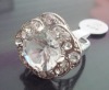 Wholesale 2011 Fashion Alloy shinning crystal rings mixed sizes