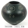 Wholesale Black wooden decorative vase